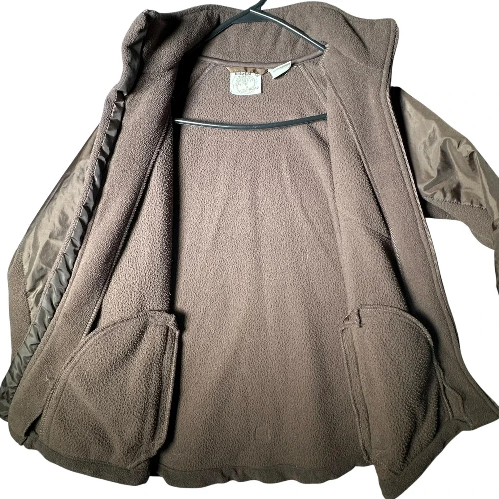 Timberland Kids Fleece Jacket Brown‎ Full Zip Pockets Outdoor Casual